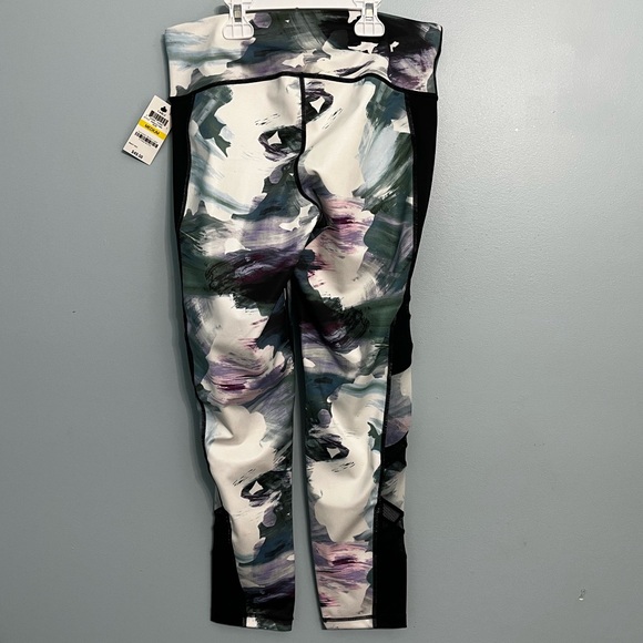 NWT Women’s Medium Ideology Watercolor Compression Yoga Leggings - Picture 3 of 11
